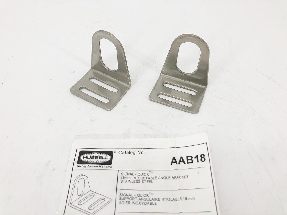Lot of 2 New Hubbell AAB18 Signal-Quick Angle Adjustable Brackets 18mm - No Box