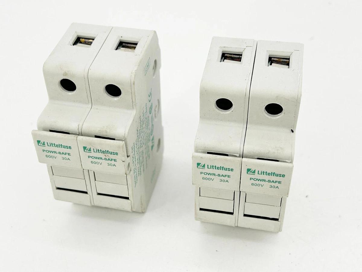 Used Lot of 2 Littelfuse LPSC CH Fuse Holder 600V 30A