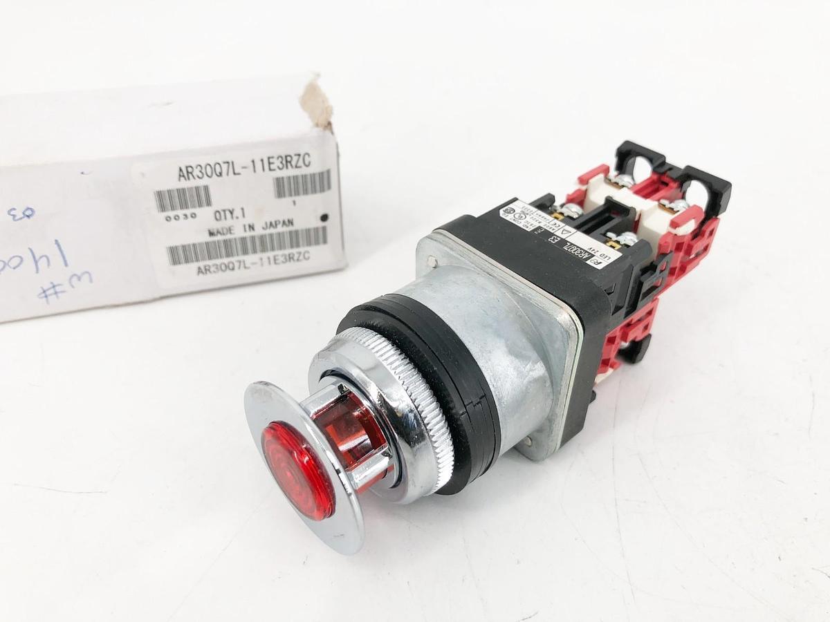 New Fuji Electric AR30Q7L-11E3RZC Red Push-Pull Illuminated Pushbutton 24V 30mm