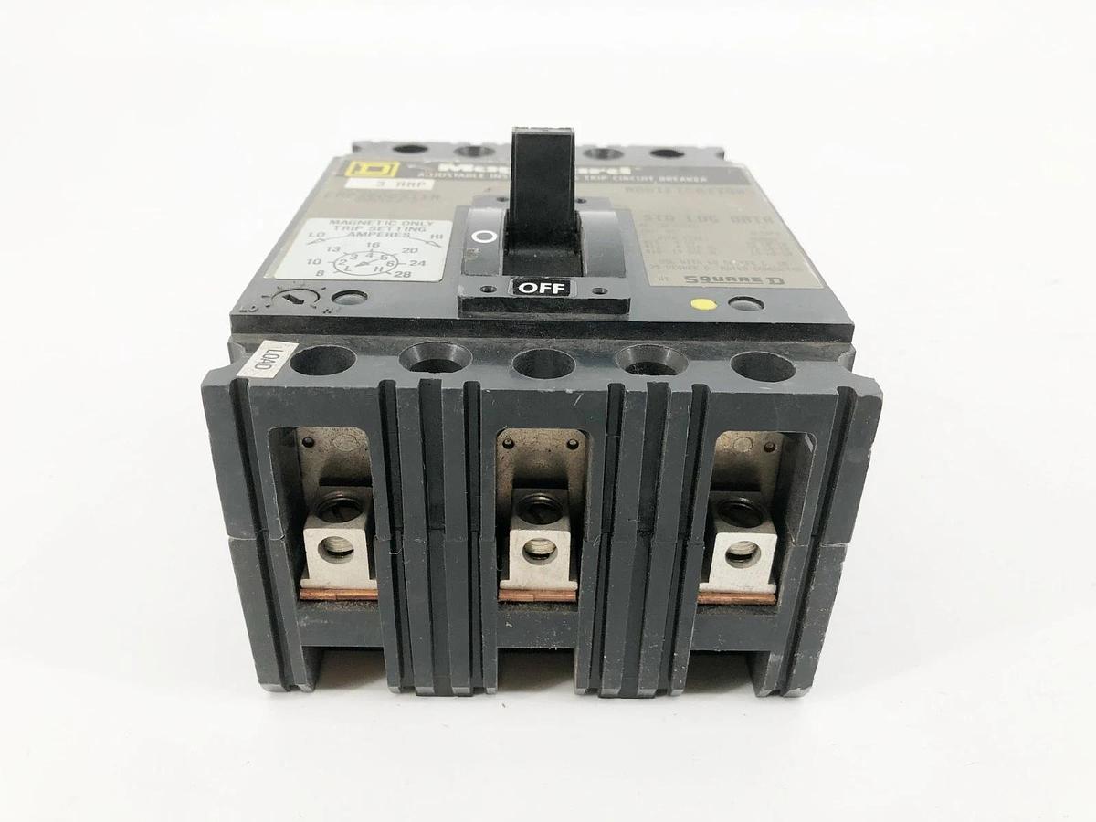 Used Square D FAP3600311M Circuit Breaker 3P 3A 600VAC Series 2