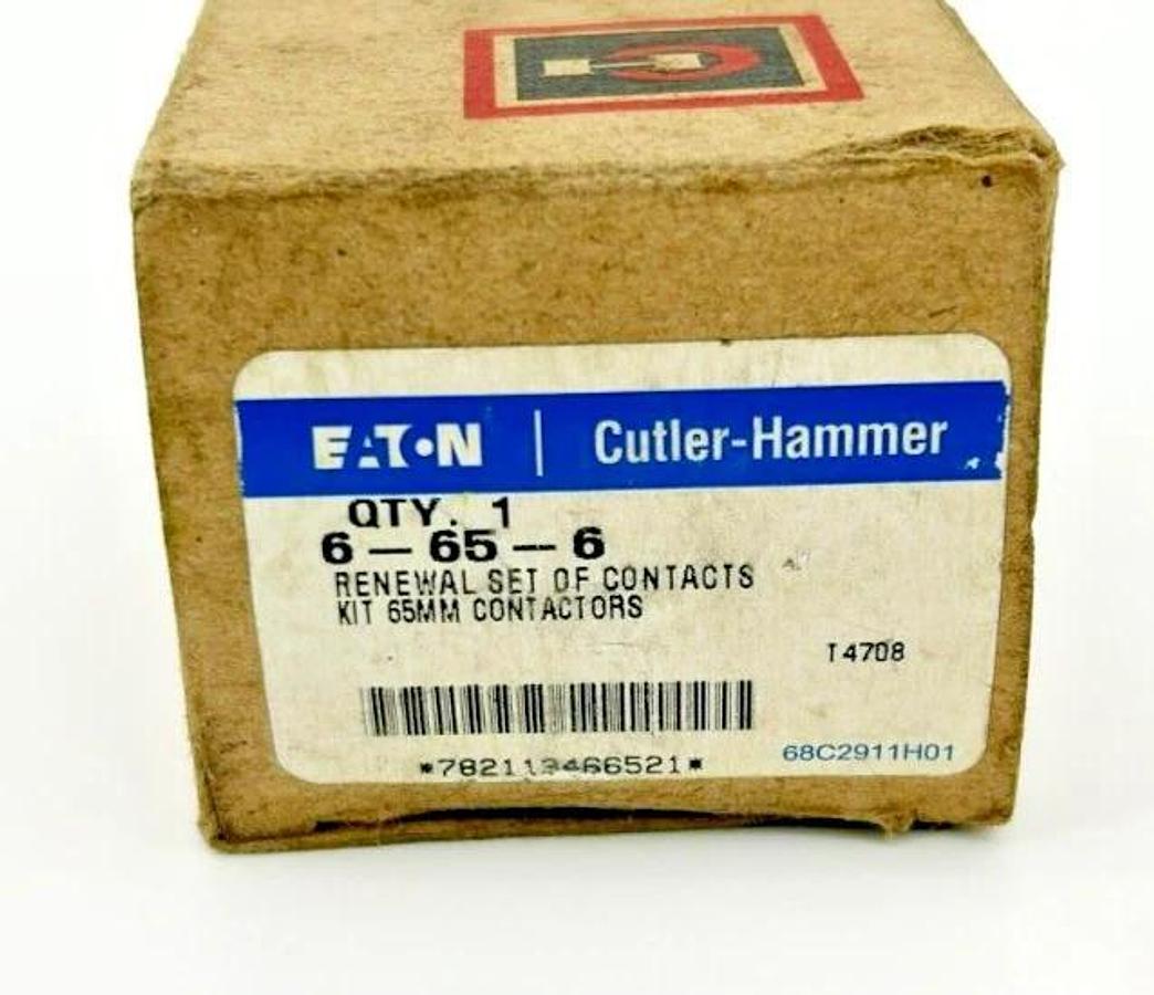 New Eaton Cutler Hammer 6-65-6 Contact Kit, 3 Pole, 65mm, Size H