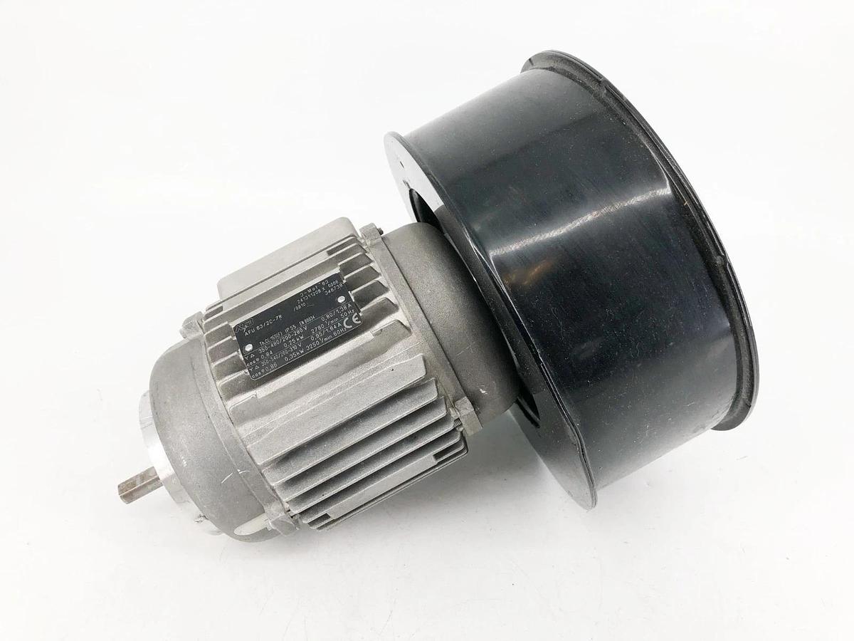 Used ATB AFU 63/2C-7R Motor with RBW50100 Blower Wheel 3-Phase 540VAC