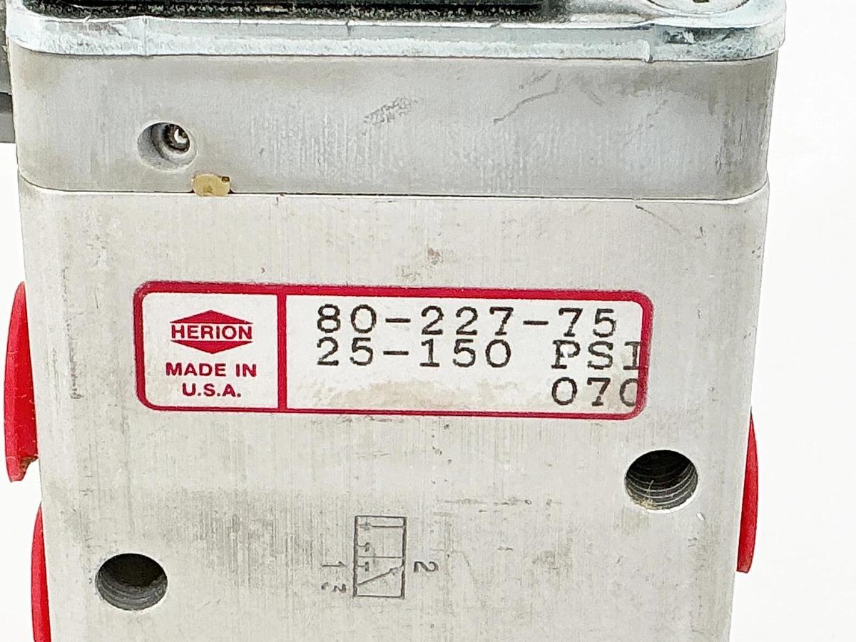 New Herion 80-227-75 Solenoid Valve 150PSIG 24V 3W - No Box