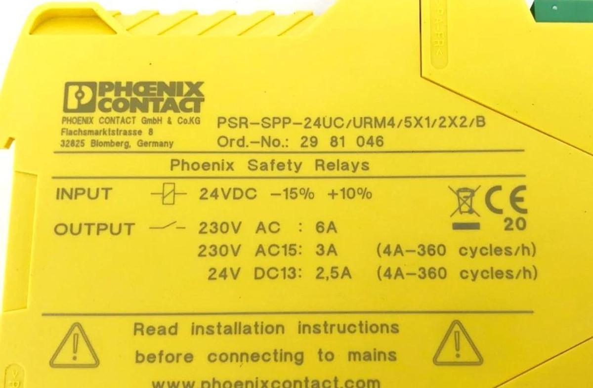 New Phoenix Contact PSR-SPP-24UC/URM4/5X1/2X2/B Extension Module 2981046