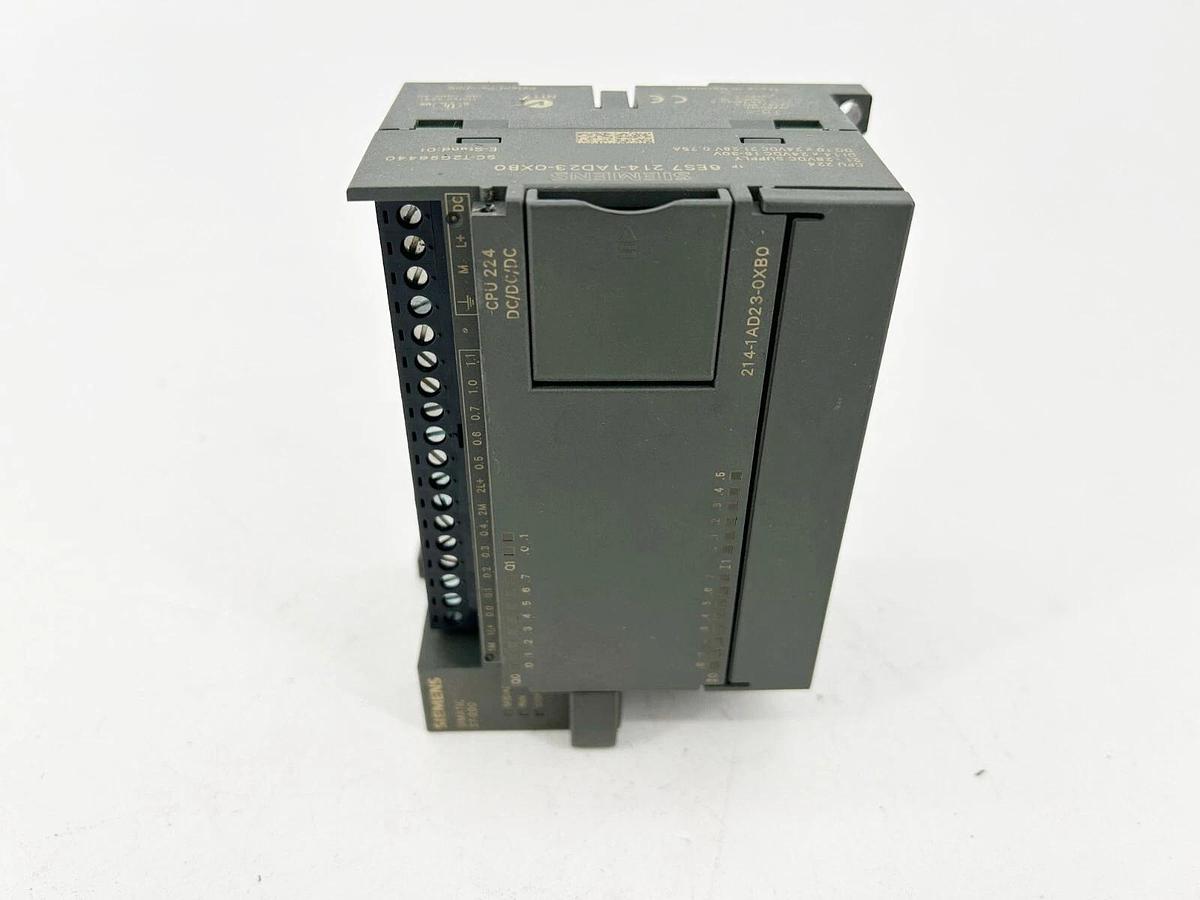 Used Siemens 6ES7-214-1AD23-0XB0 CPU Module 21-28VDC Supply DI14x24VDC 15-30V D)