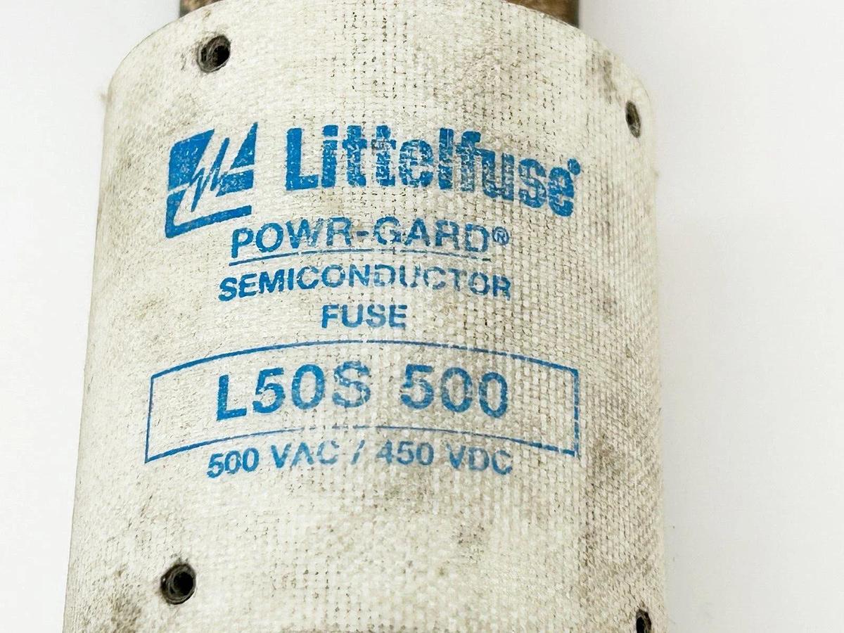 Used Littelfuse L50S500 Very Fast Acting Semiconductor Fuse 500A 500V