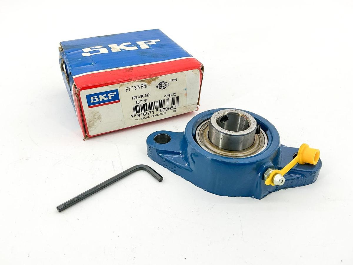 New SKF FYT 3/4 RM Pillow Block Bearing 3/4" F2B-VSC-012