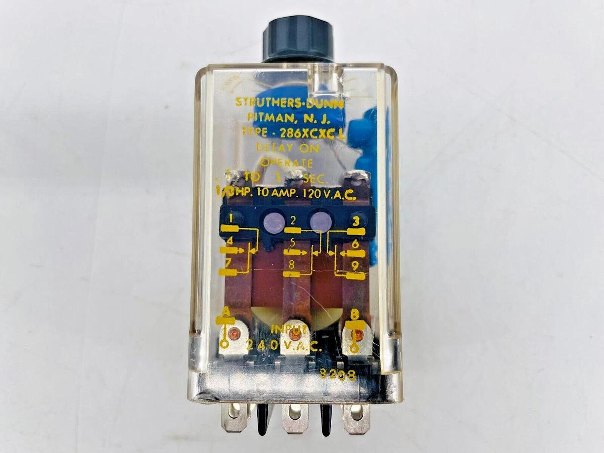 New Struthers Dunn 286XCXC-060-120VAC Delay Relay 1/3HP 10A 120V 286XCXC-L