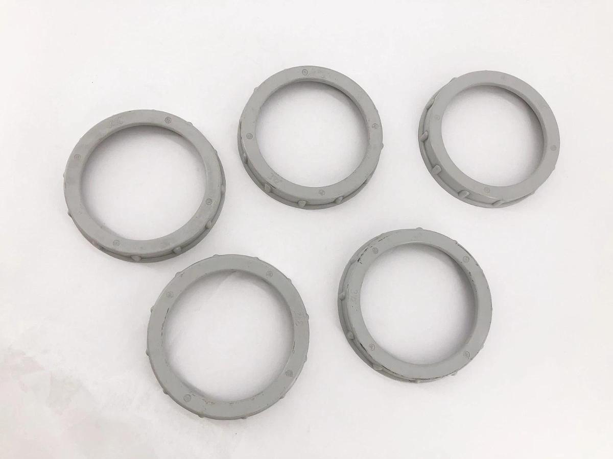 Box of 5 New Hubbell Raco 1414 Insulating Bushing Polypropylene 3-1/2"