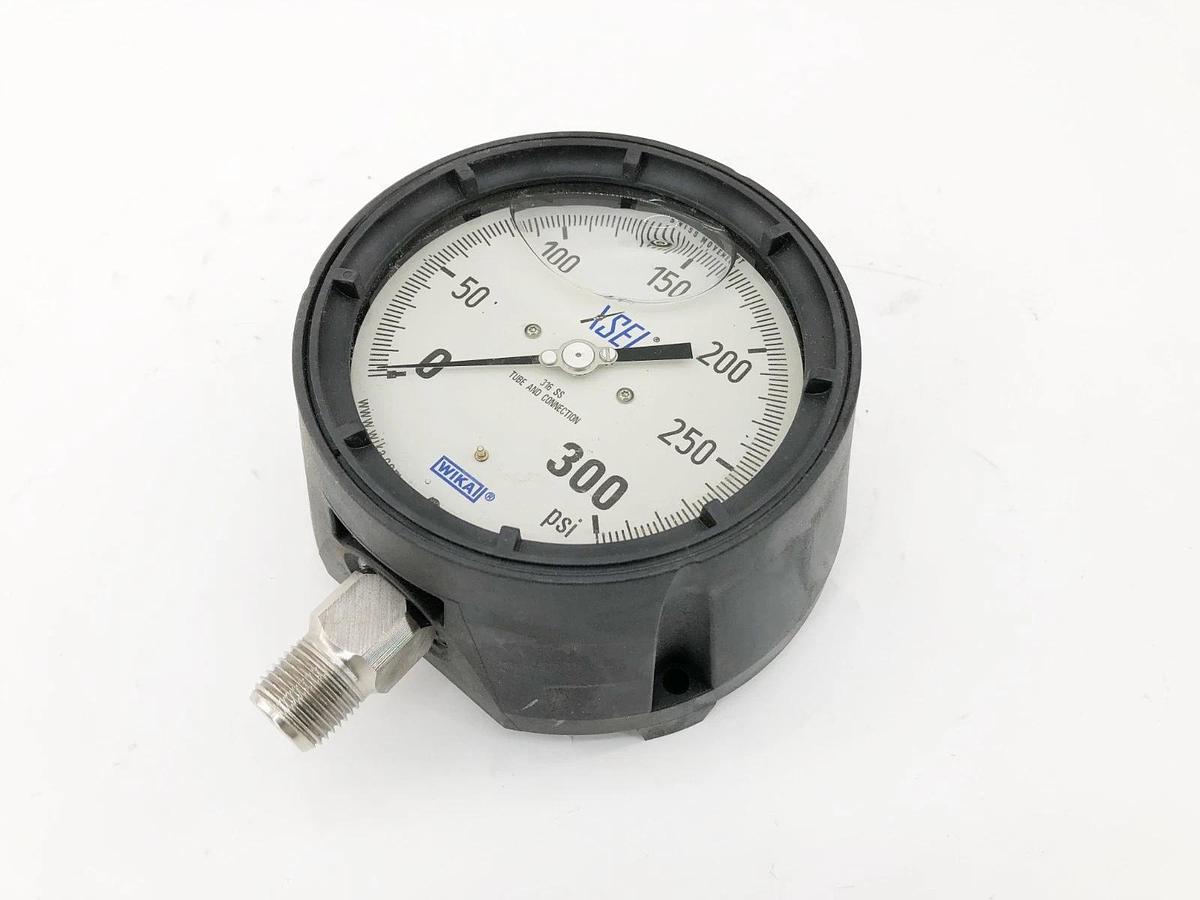 New Wika 9834049 Glycerin Gauge 300 PSI 1/2" NPT 233.34 4.5" - No Box