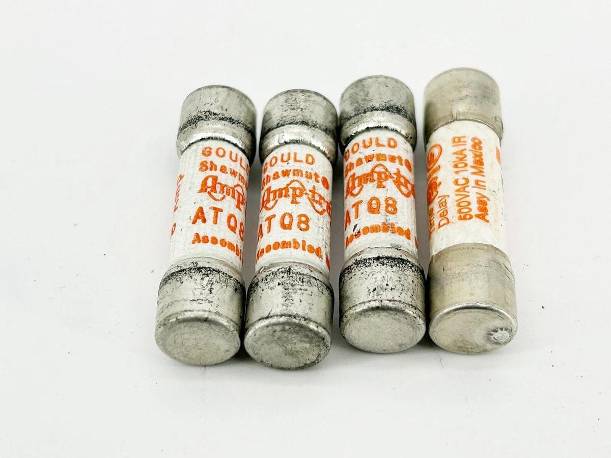 New Lot of 4 Gould Shawmut ATQ8 Fuse 8A 500V