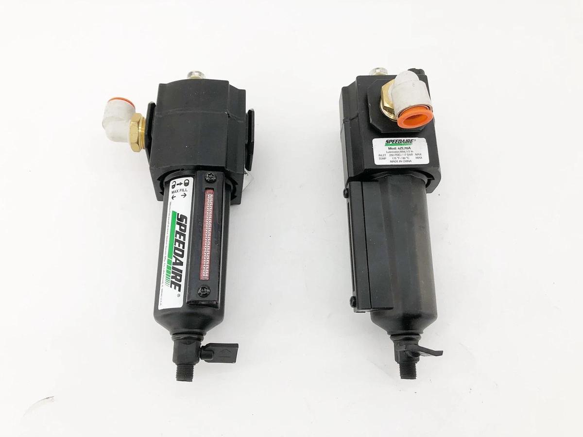 Used Lot of 2 Speedaire 4ZL76A Air Line Lubricators 1/2" 95 CFM 250 psi