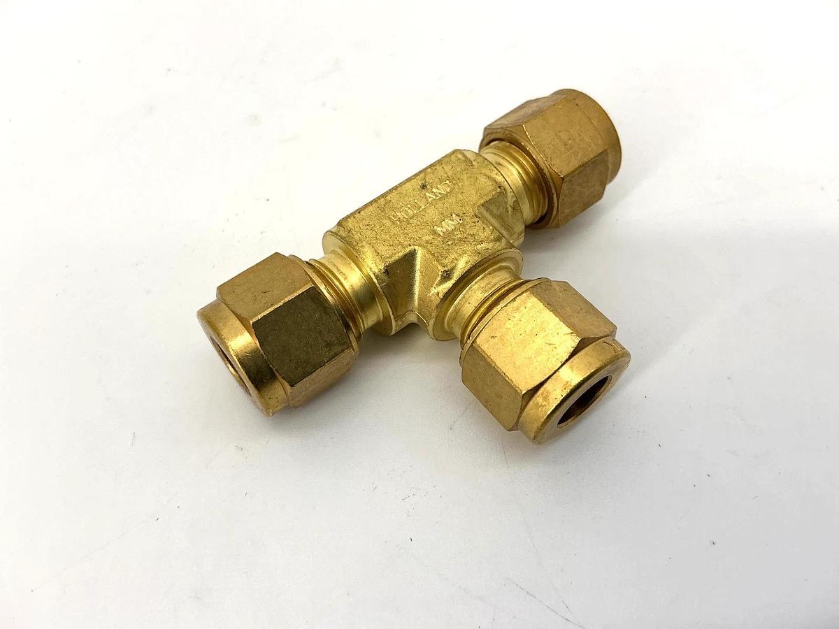 Bag of 6 New Swagelok B-8M0-3 Brass Tube Fitting Union Tee 8mm Tube OD