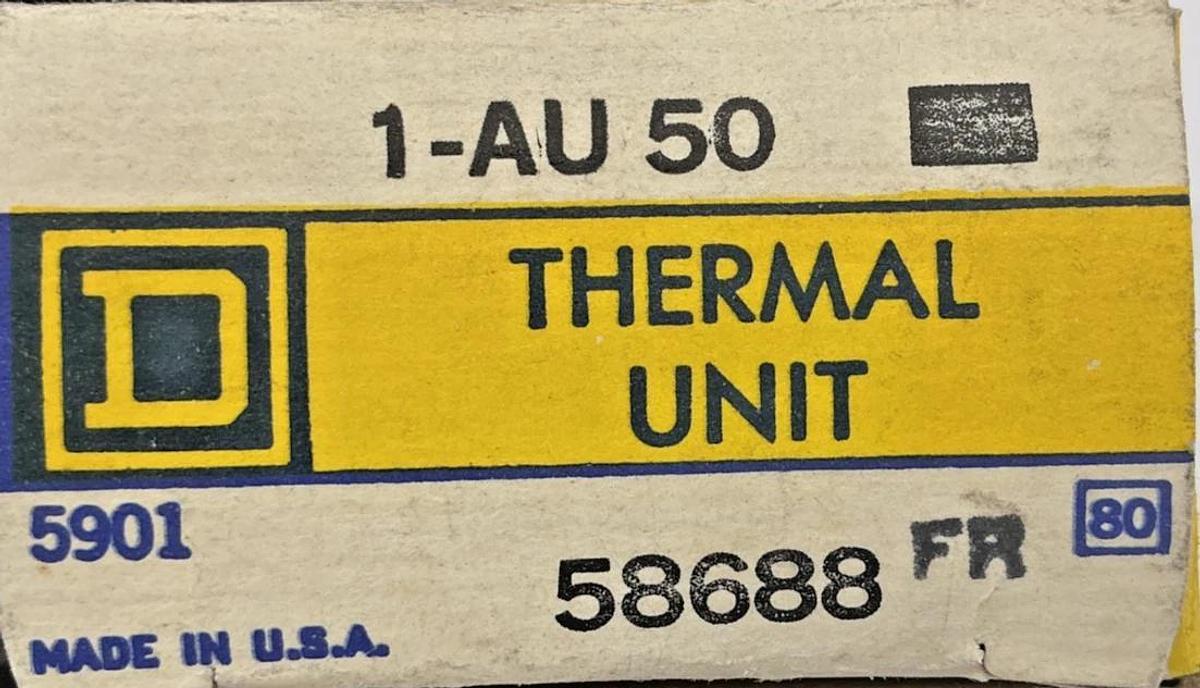 Lot of 3 New 1-AU-50 Overload Relay Thermal Unit AU50 58688