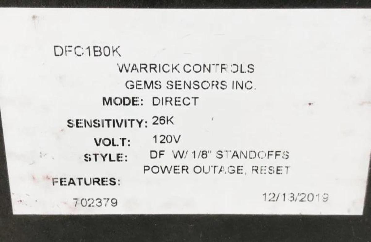 New Warrick Controls Gem Sensors DFC1B0K Dual Function Liquid Level Control