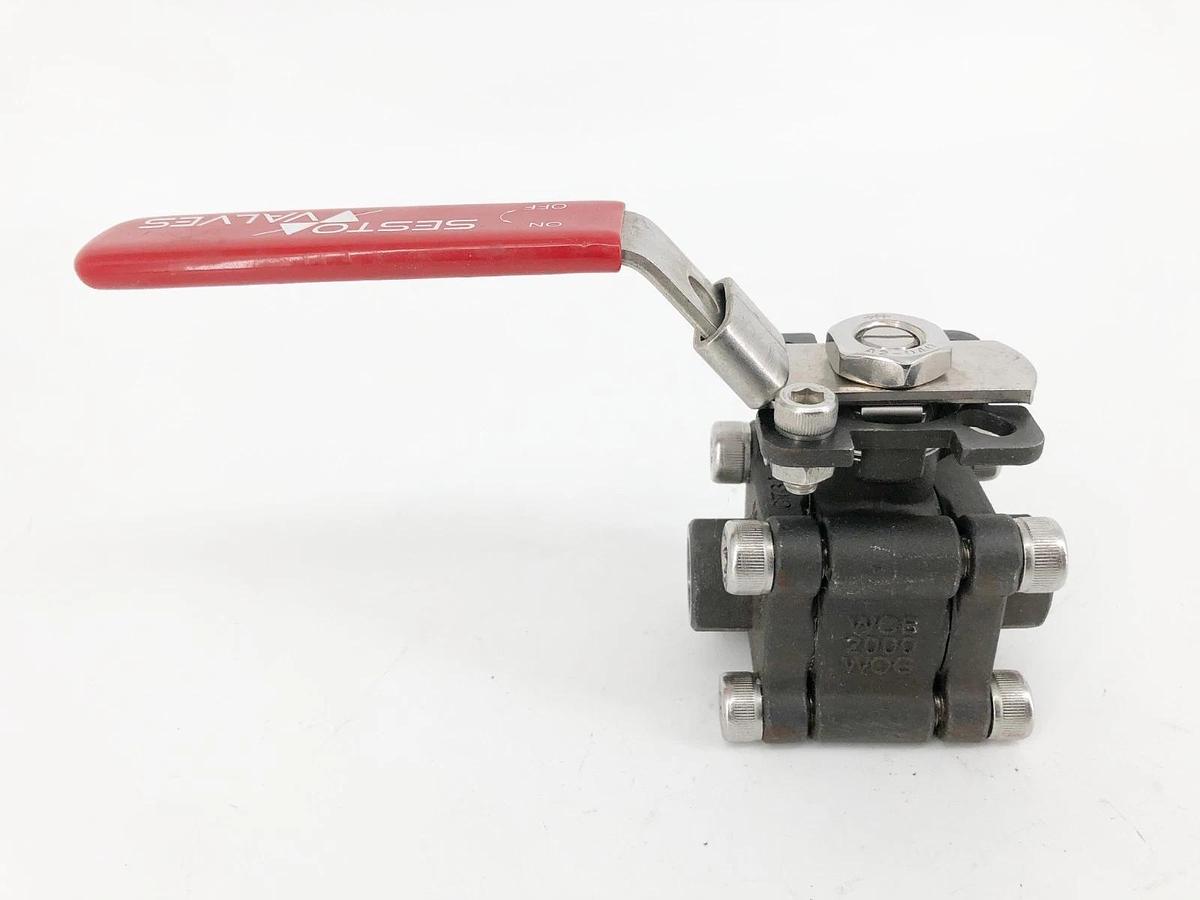New Sesto Valves M32S-0T-C60F-L Ball Valve 1/4" 2000WOG B16.34 - No Box