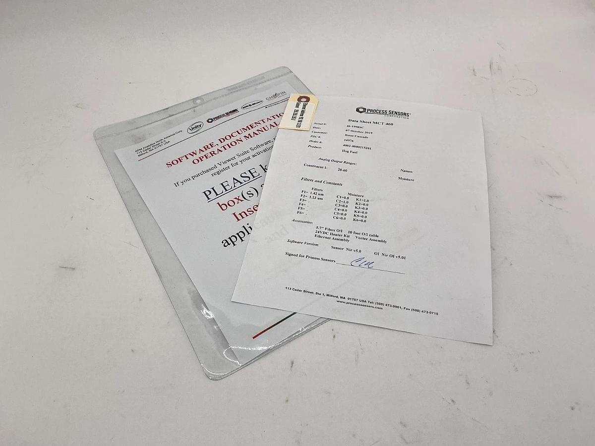New Process Sensors MCT460 NIR Moisture Meter w/ FBX-OI 90-260VAC 40W