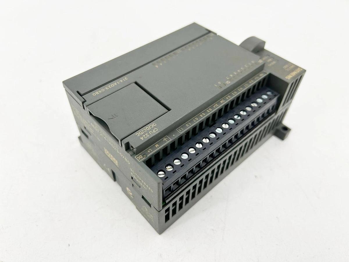 Used Siemens 6ES7-214-1AD23-0XB0 CPU Module 21-28VDC Supply DI14x24VDC 15-30V D)