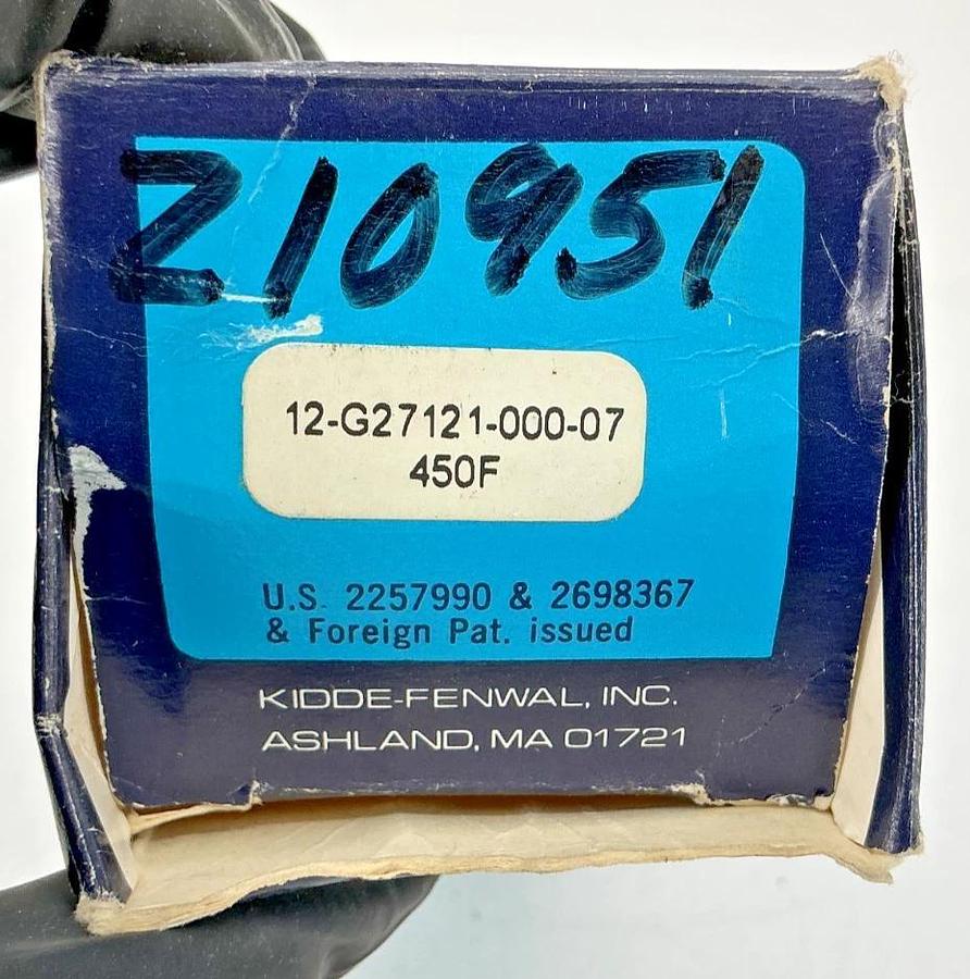 New Fenwal 12-G27121-000-07 Detect-a-Fire Temperature Sensor 450F 5A 125VAC