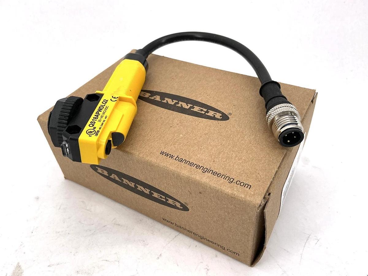 New Banner QS18APWDLQ2 World-Beam QS18 Universal Volt Sensor 79574 Range-450mm