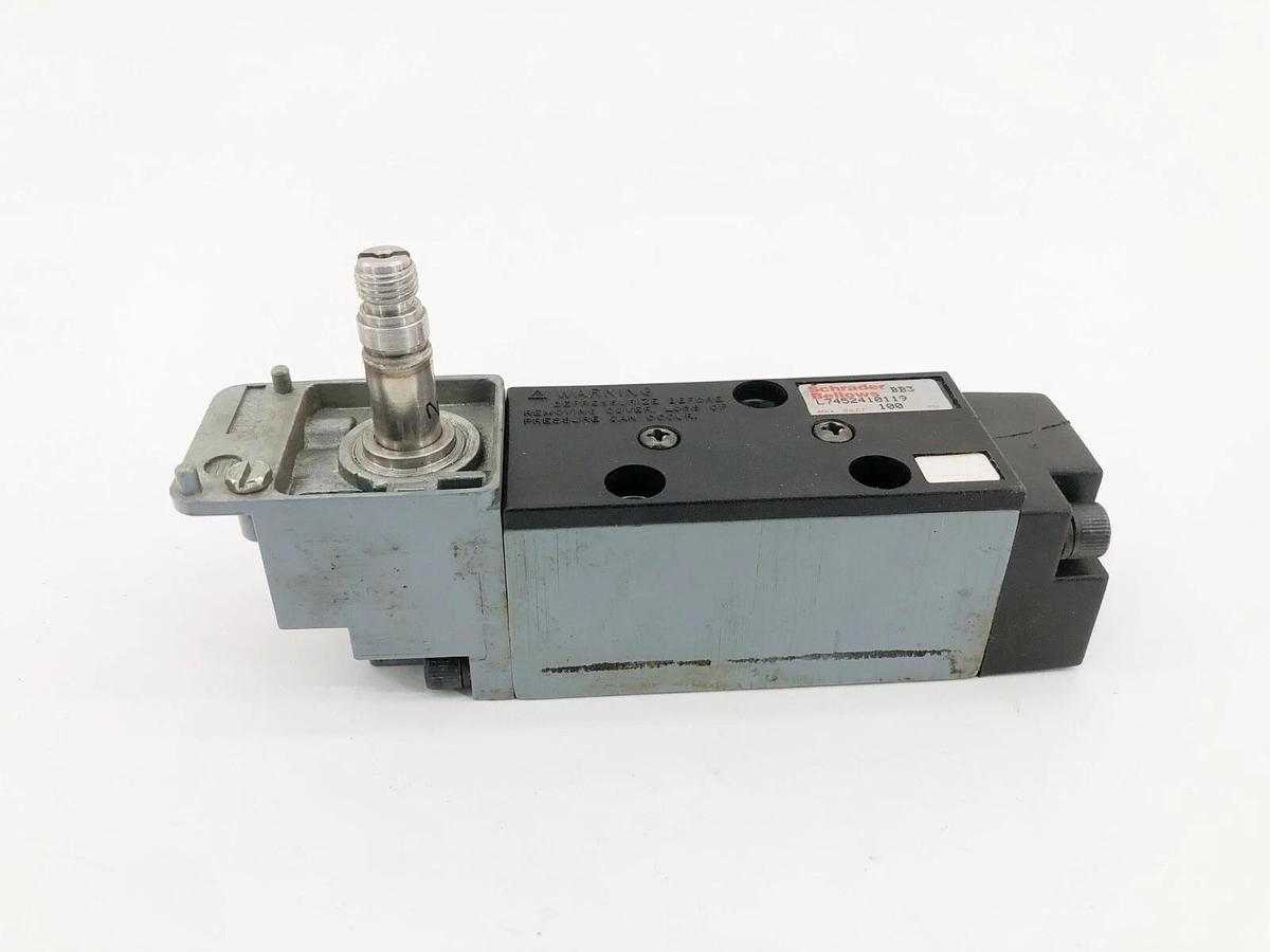 Used Schrader Bellows L7452410119 Pneumatic Valve 100psi - No Coil