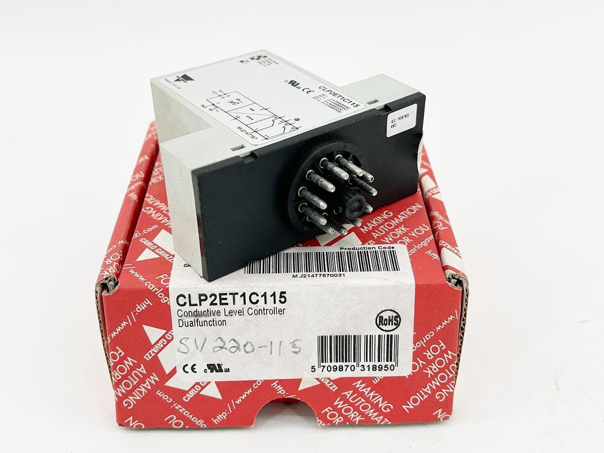 New Carlo Gavazzi CLP2ET1C115 Conductive Level Sensor 115Vac 50/60Hz 2P 11Pin