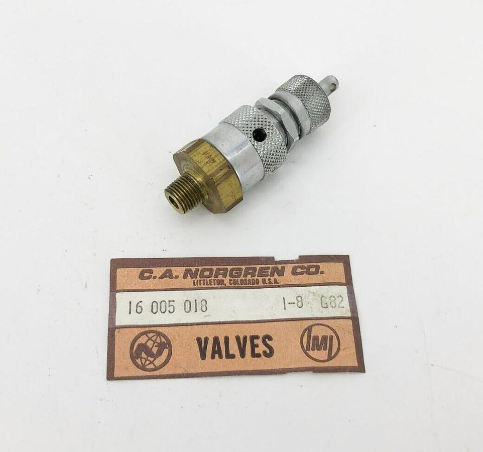 New C.A. Norgren 16-005-018 Pop Type Pressure Relief Valve