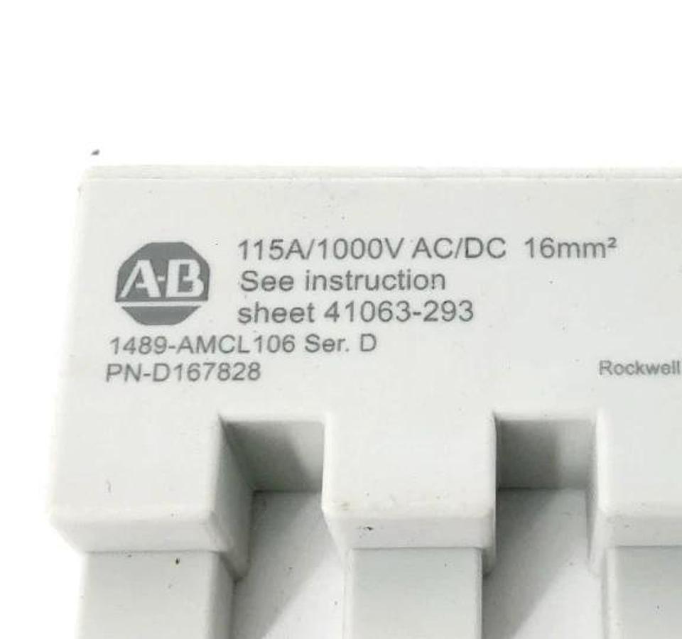 New Allen Bradley 1489-AMCL106 Ser. D Busbar 115A 1000VAC/DC - No Box