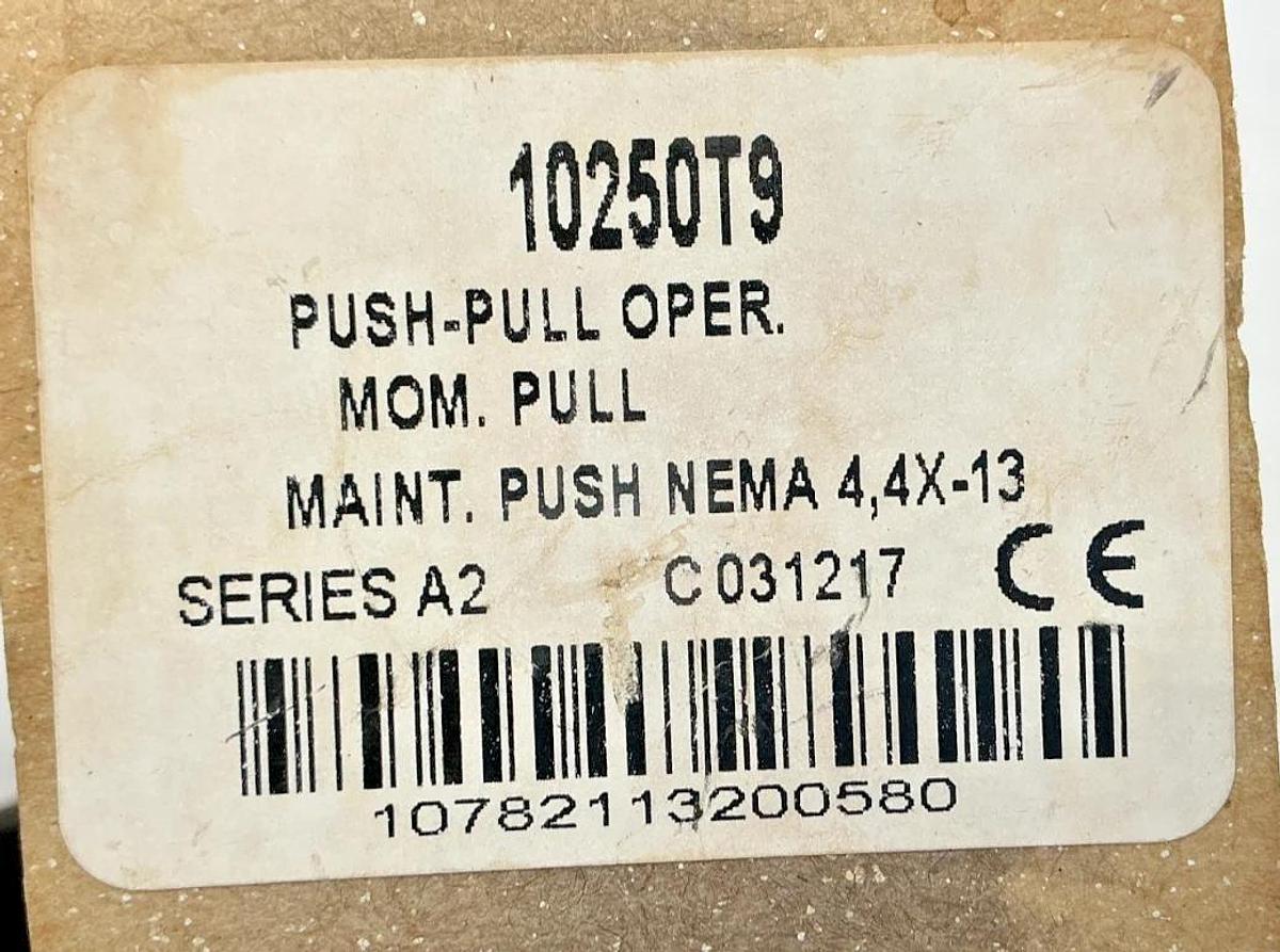 New Cutler-Hammer 10250T9 Ser A2 Push-Pull Oper Momentary Pull Maint Push