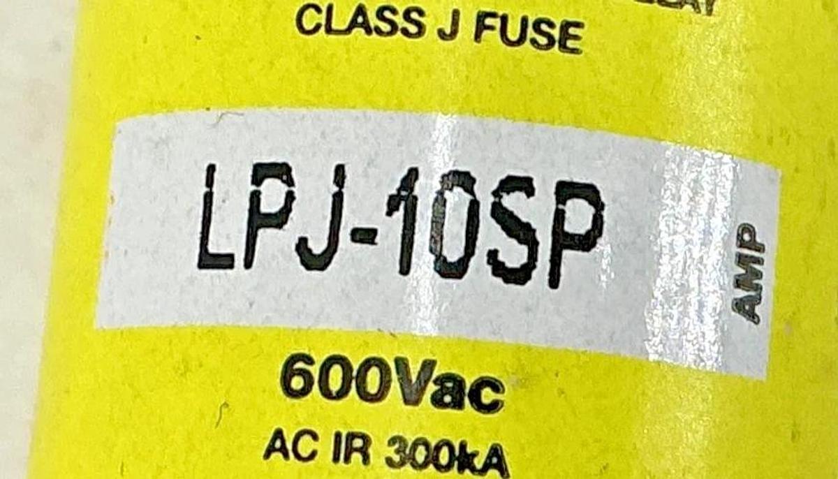Lot of 2 New Bussmann LPJ-10SPK Low-Peak Dual-Element Class J Fuse 10V 600V