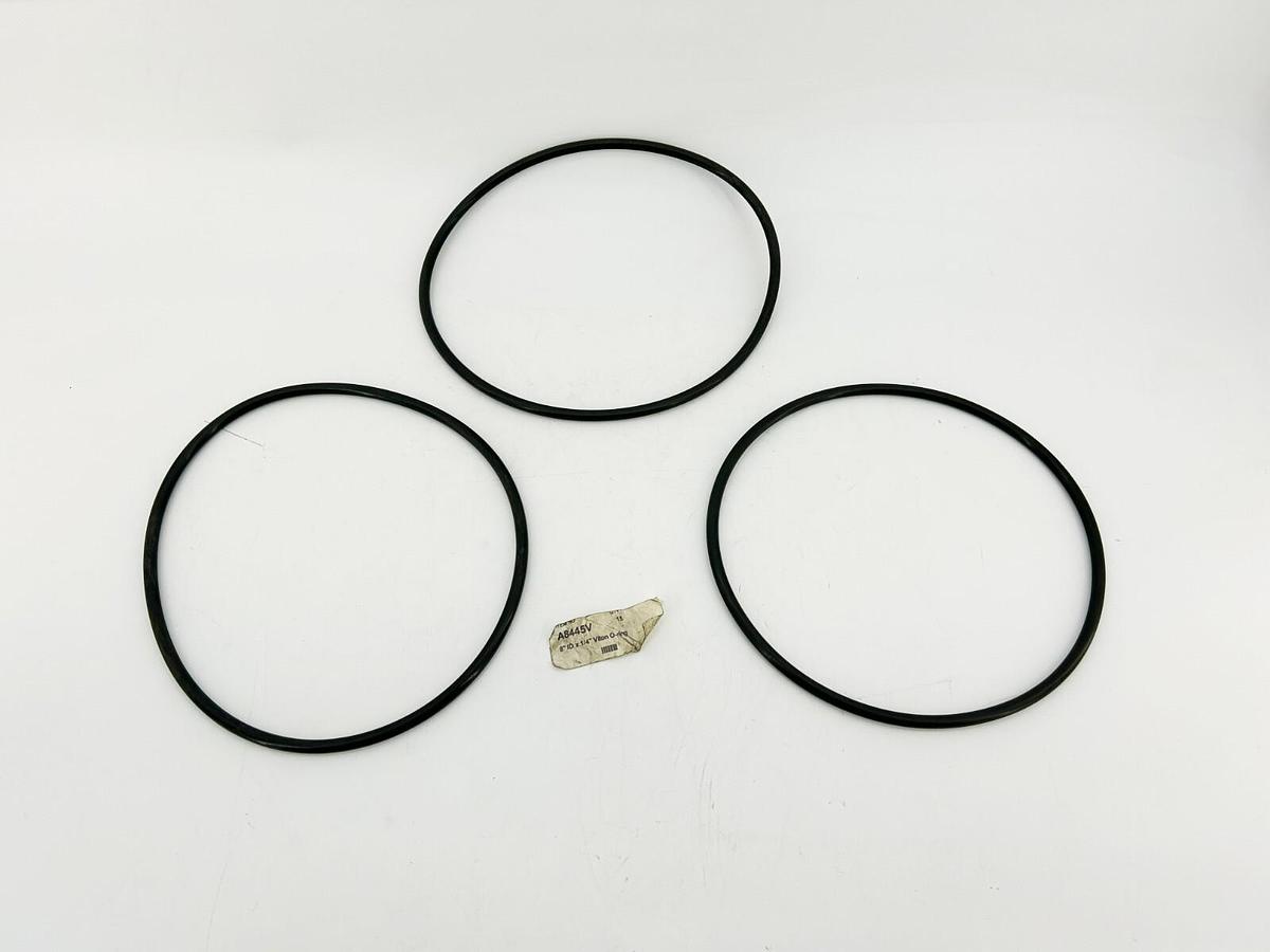 Lot of 3 New A8445V Viton O-Rings 8" ID x 1/4"
