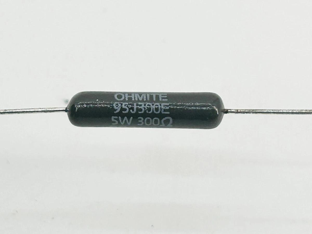 New Lot of 4 Ohmite 95J300E Wirewound Resistor 300OHM 5W 5%