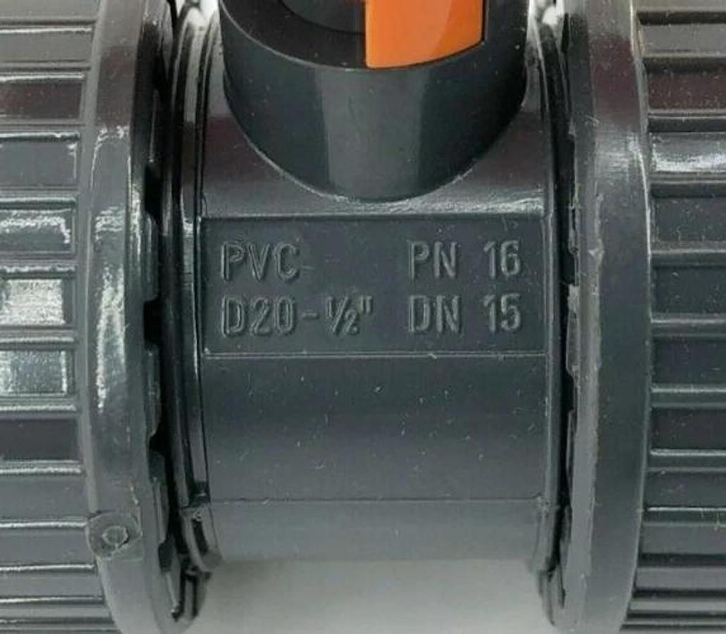 New Georg Fischer 161.375.017 Ball Valve Union PVC 1/2" 6NC66
