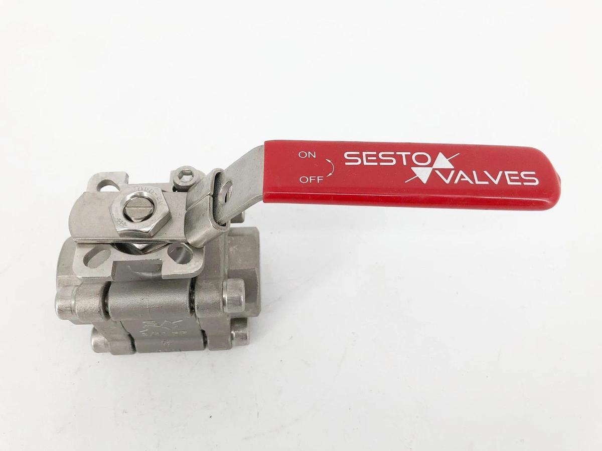 New Sesto Valves M32N-0T-S60F-L Ball Valve 3/4" 2000WOG B16.34 - No Box