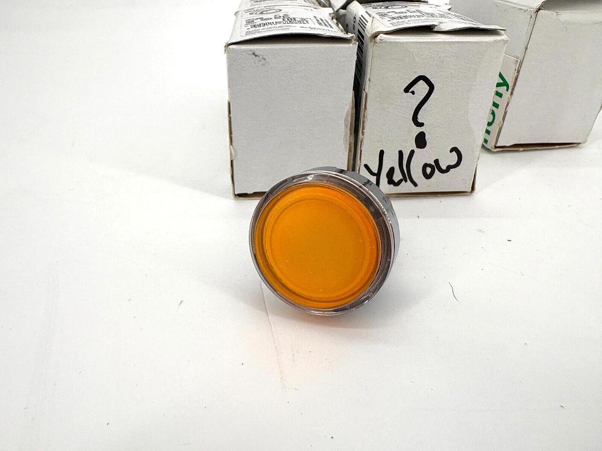 Lot of 5 New Schneider Electric ZB4BW353 Push Button Heads Orange LED 22mm