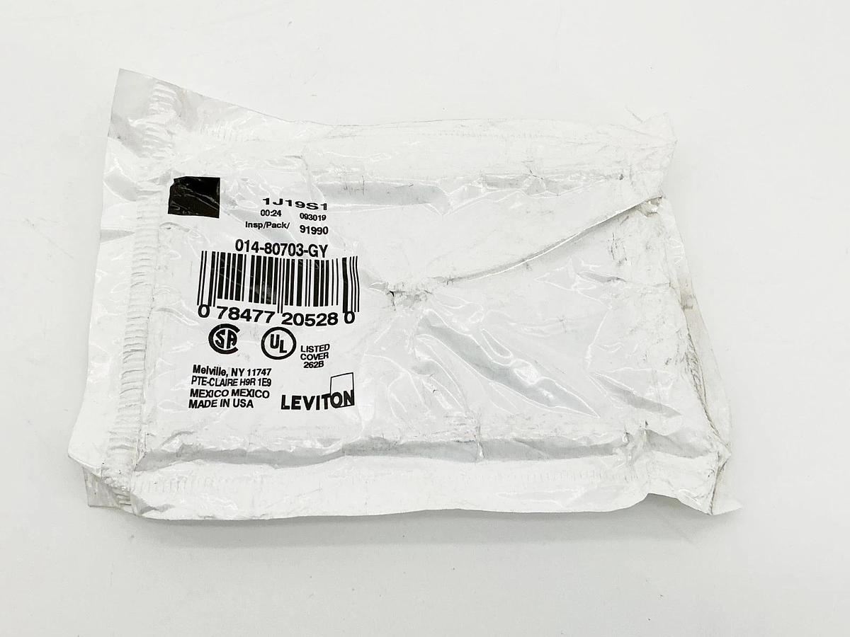 New Lot of 8 Leviton 014-80703-GY Duplex Receptacle Gray