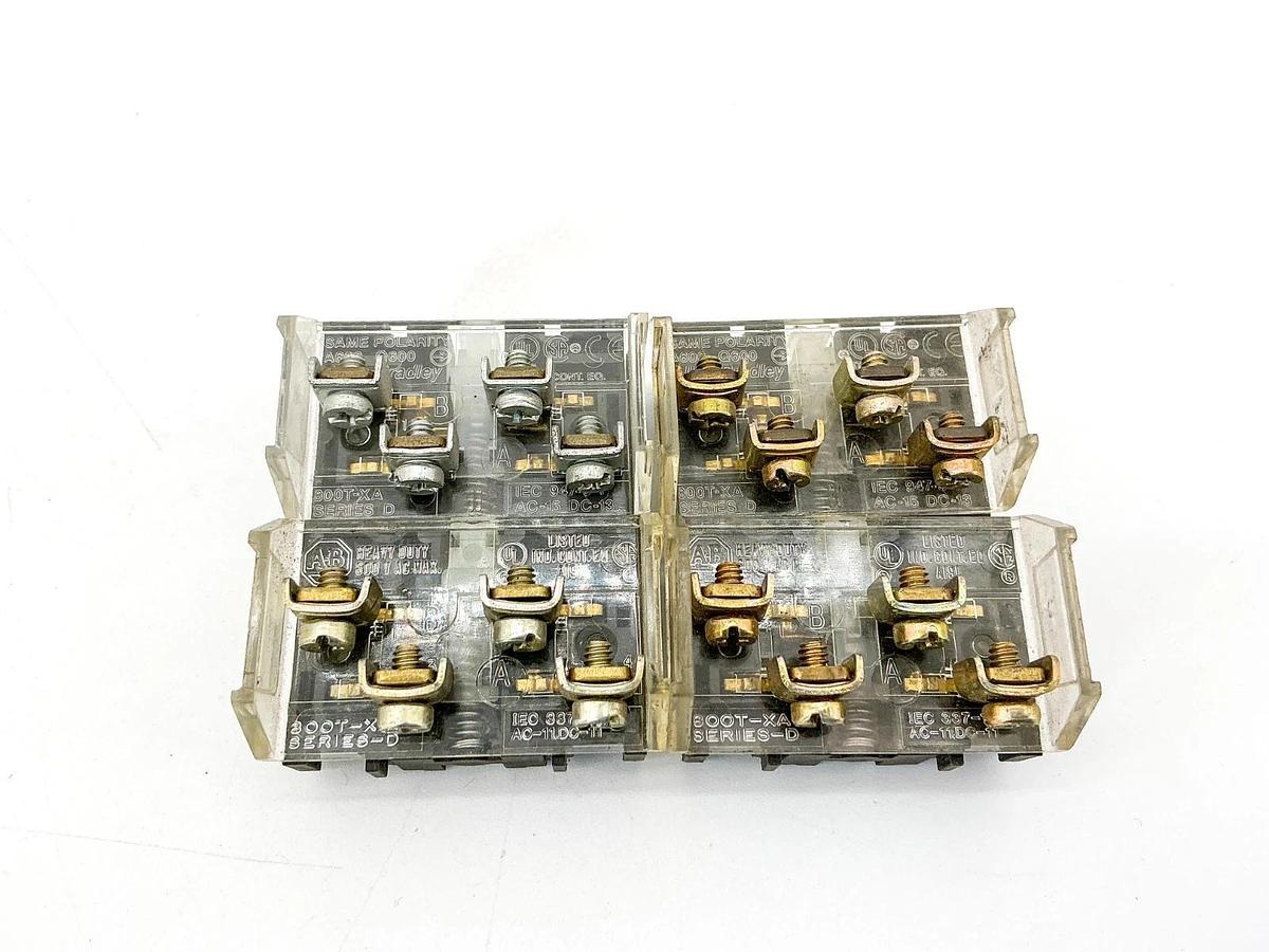 New Lot of 4 Allen Bradley 800T-XA Contact Block Ser.D - No Box