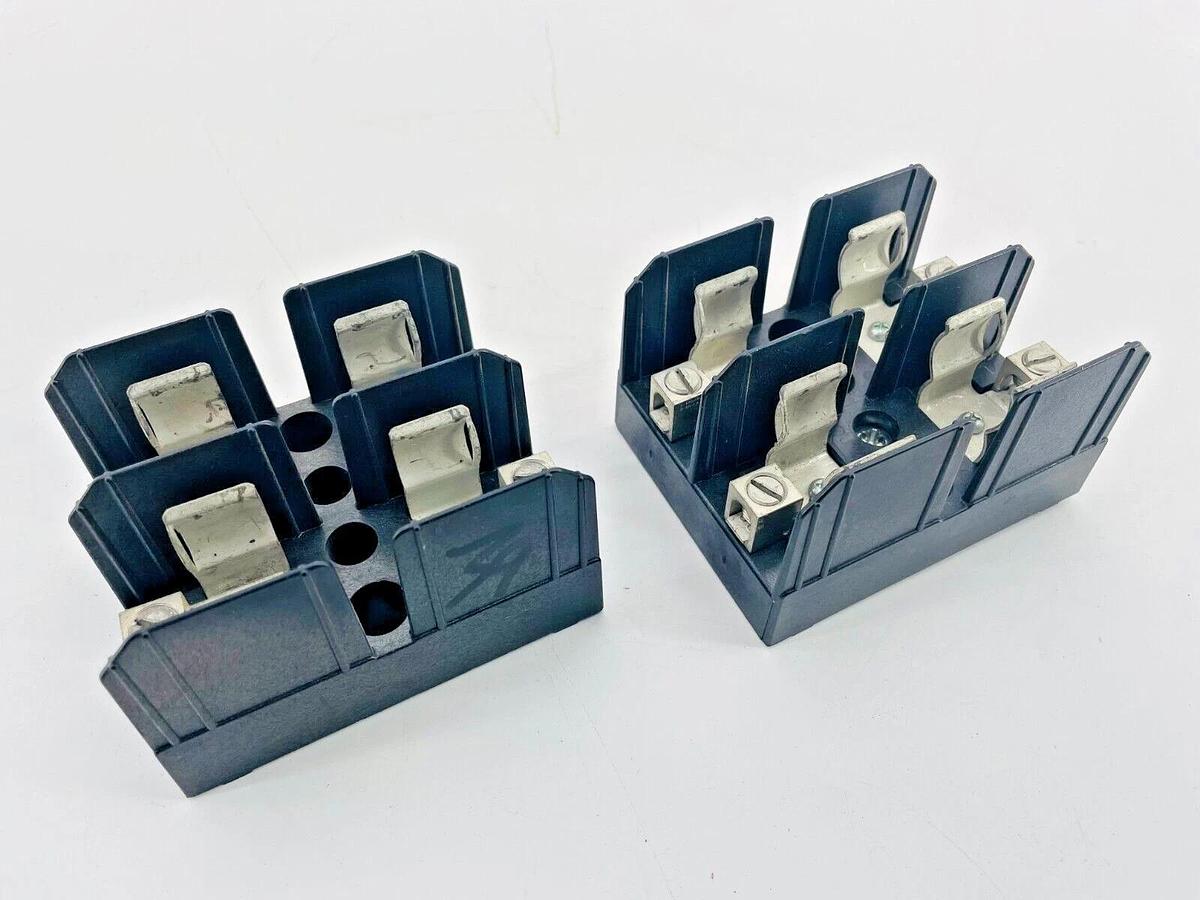 Used Lot of 2 Buss J60060-2C Fuse Blocks 600V 60A Class J Fuse