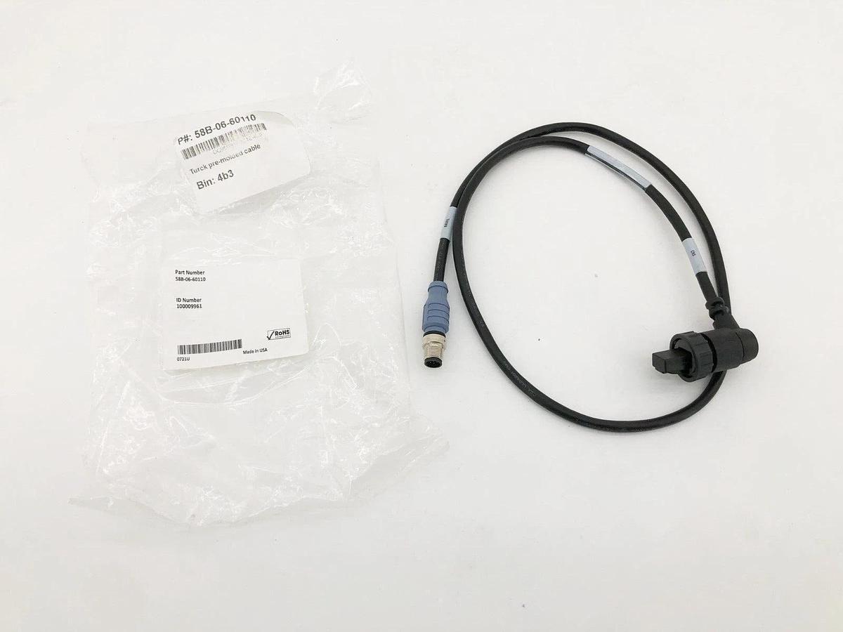 New Turck 58B-06-60110 Ethernet Cable 8-Pin Male 3FT. 100009961