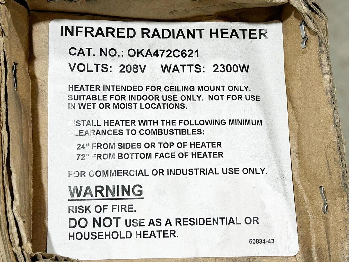 New Caloritech OKA472C621 Ceiling Heater 208V 2300W