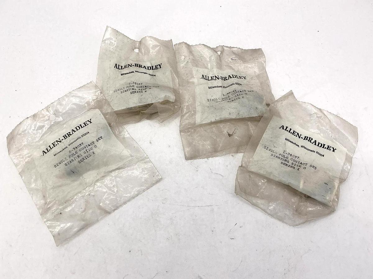 Lot of 4 New Allen Bradley Z-34037 Ser K Single Contact Set Starters Size 0