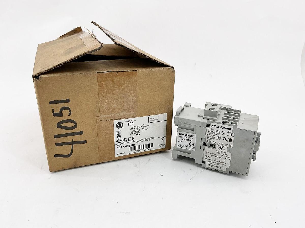 New Allen Bradley 100-C43EJ10 Contactor 43A 24V 50/60Hz 3P Ser.B