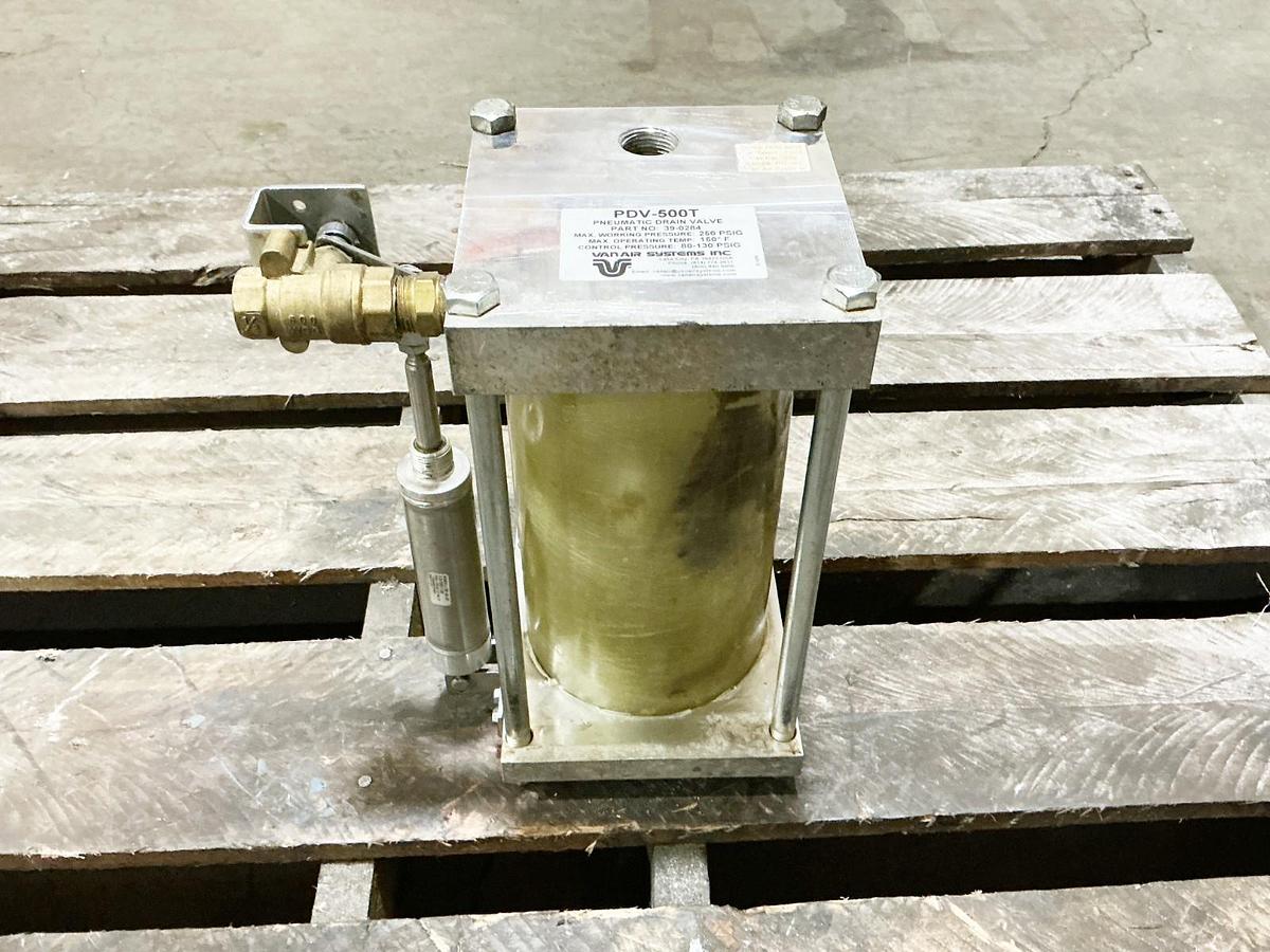Used Vanair Systems inc 39-0284 Pneumatic Drain Valve 250PSIG 150F Deg PDV-500T