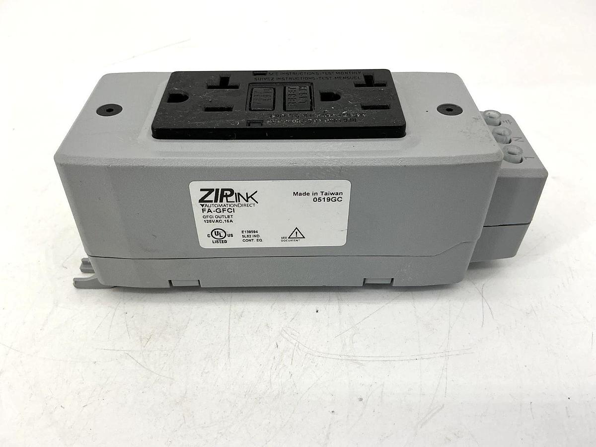 Used Automation Direct FA-GFCI ZIPLink GFCI Outlet 15A 125VAC
