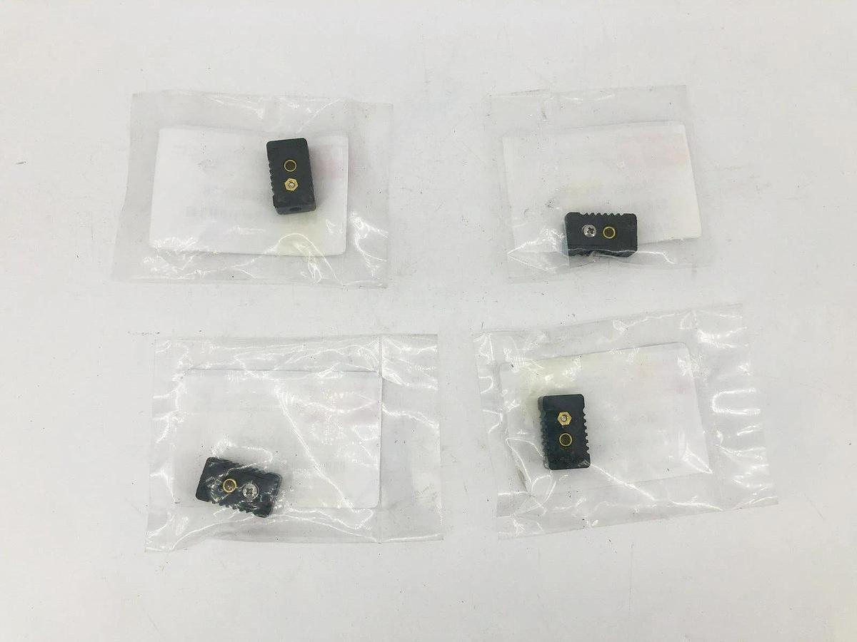 Lot of 4 New Dayton 36GK86 Thermocouple Mini Plugs Type J Black