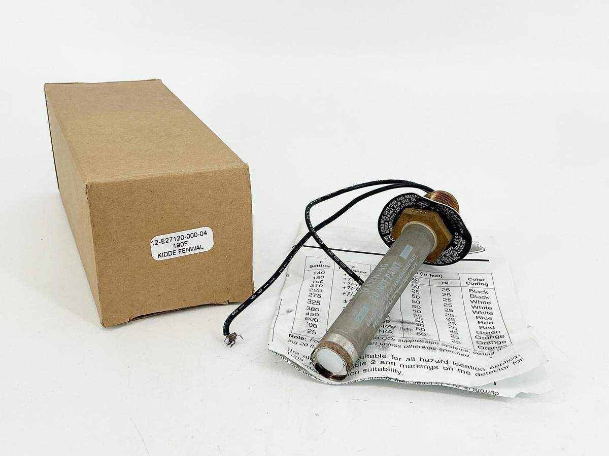 New Kidde Fenwal 12-E27120-000-04-0T Fire Sensor 190F