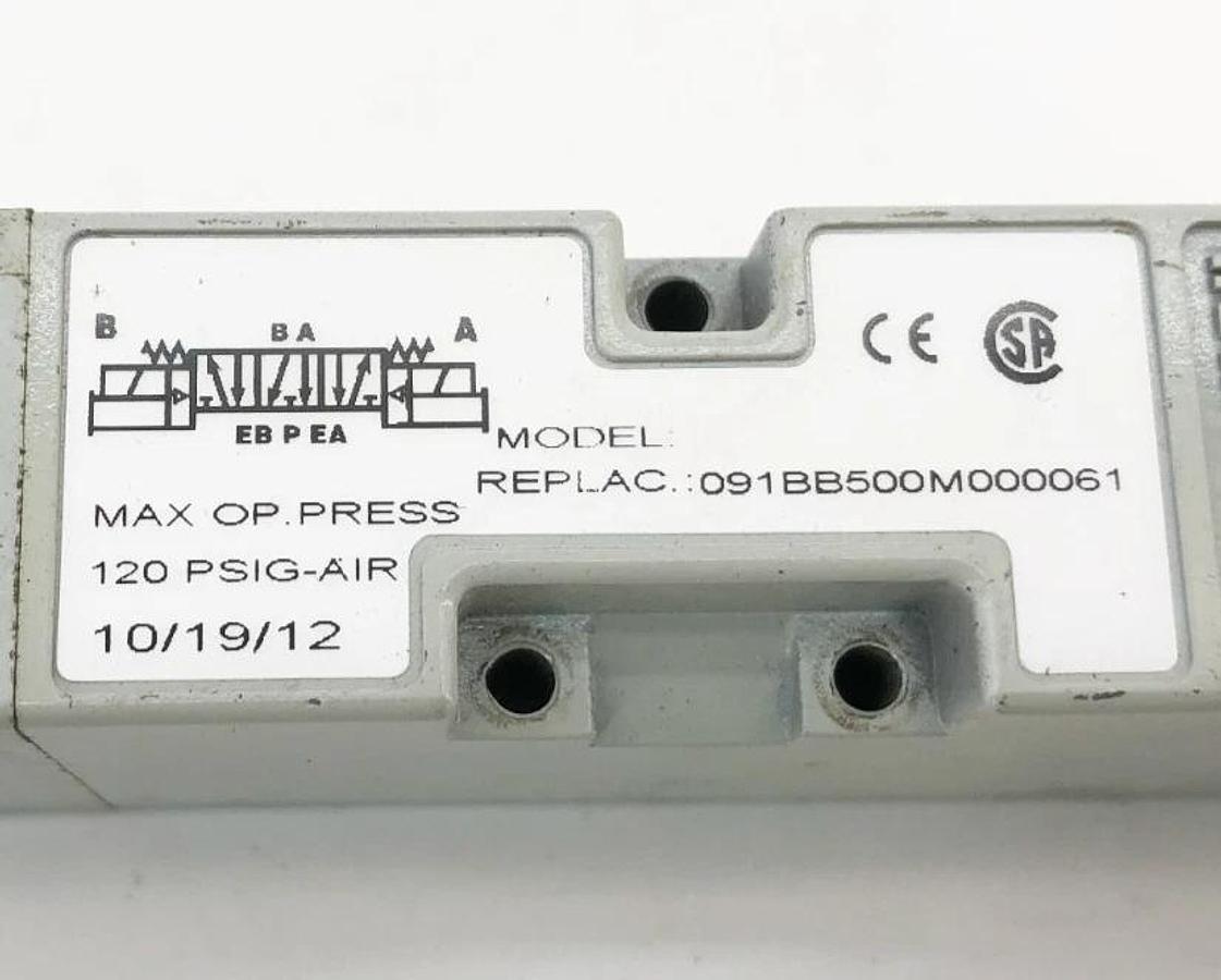 New Numatics 091BB500M000061 Solenoid Valve 24VDC 120psig - No Box