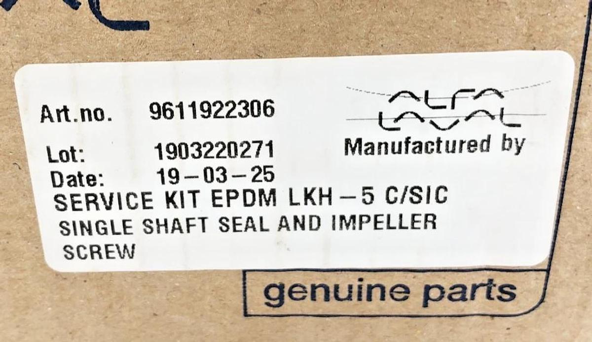 New Alfa Laval 9611922306 Service Kit EPDM LKH-5 C/SIC