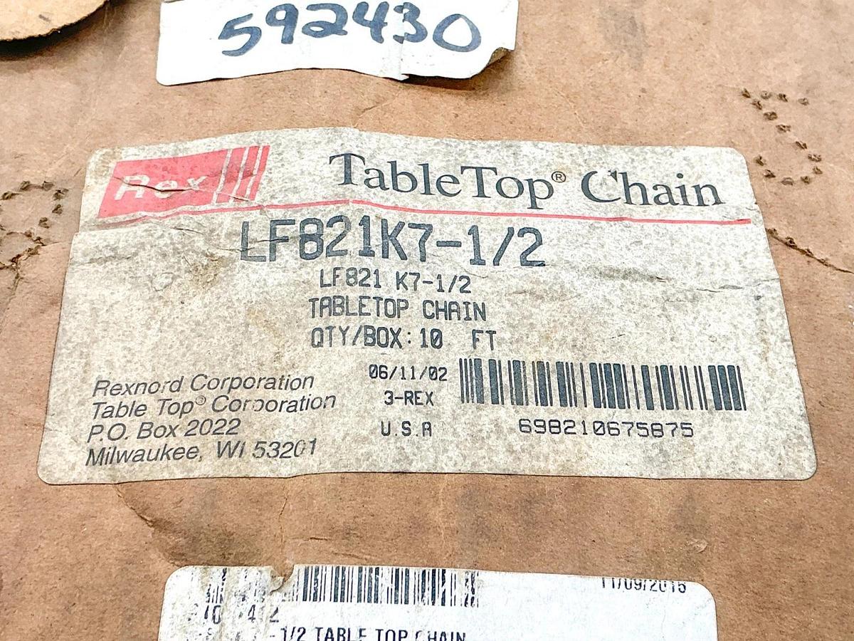 New Rexnord LF821K7-1/2 Table Top Chain 10FT