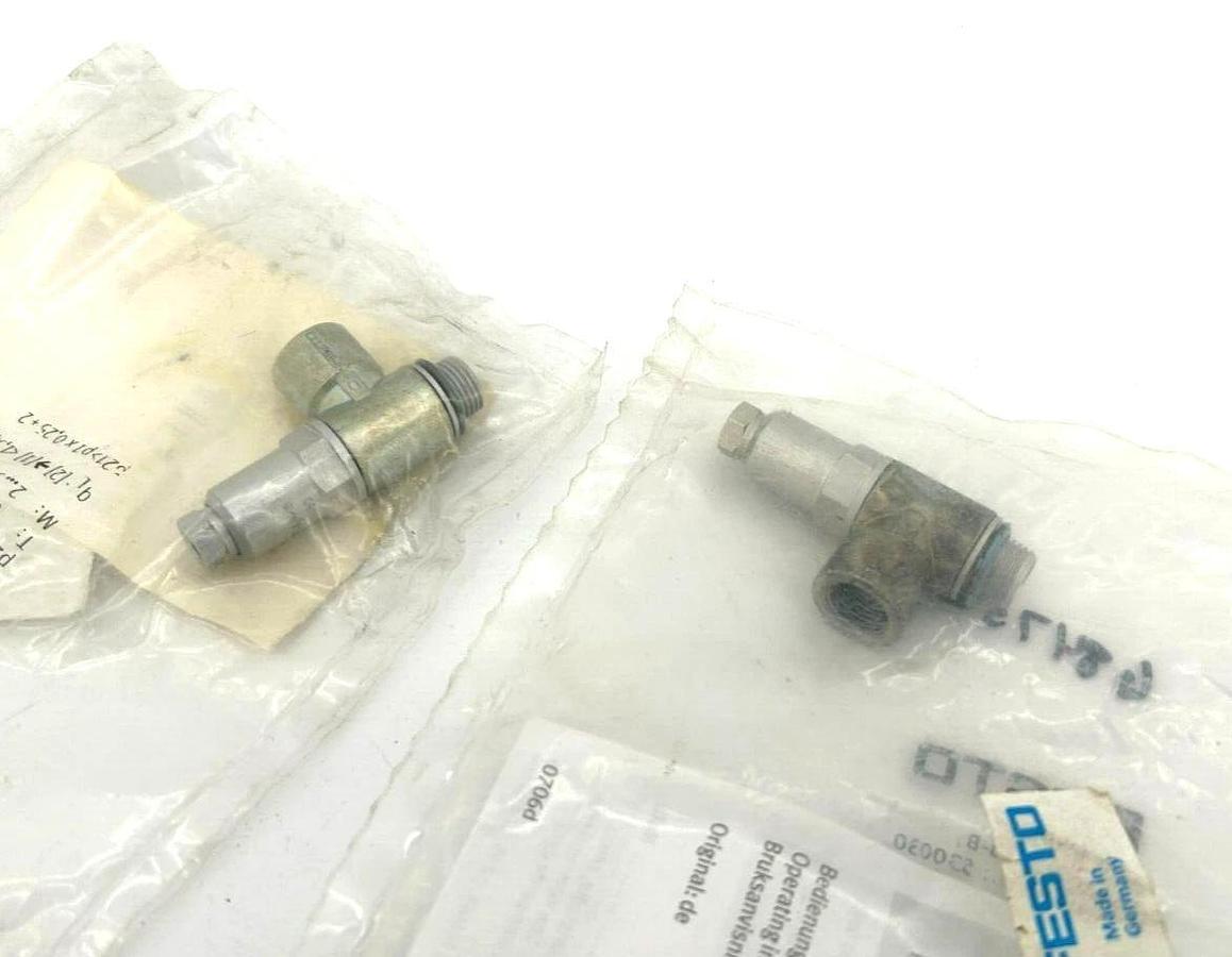 Lot of 2 New Festo HGL-1/8-B Piloted Non-Return Valves, 530030